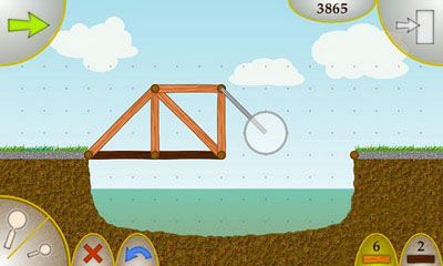 Gameplay of the Wood Bridges for Android phone or tablet.