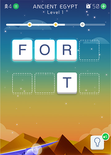 Word travel: The guessing words adventure - Android game screenshots.