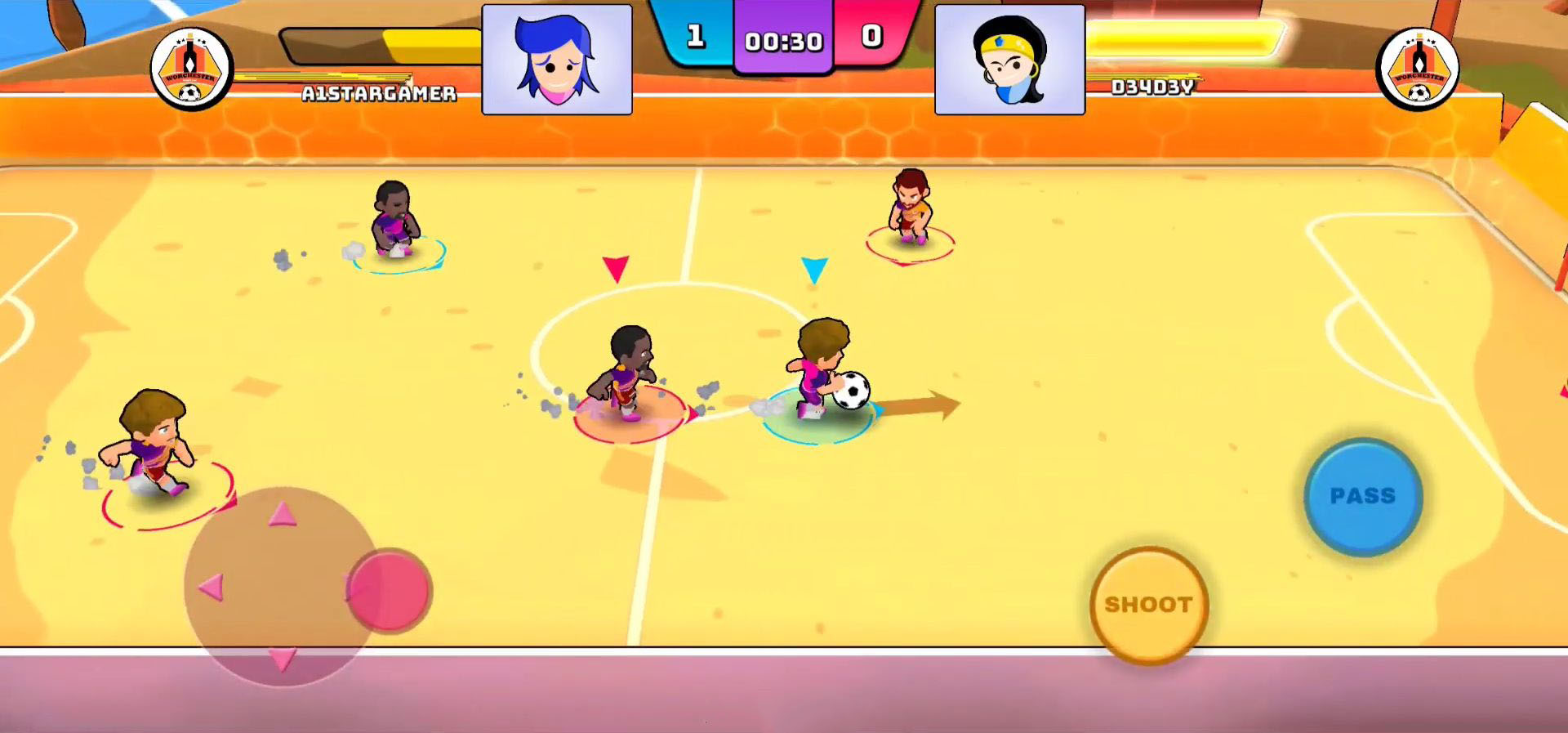 World League Live! Football - Android game screenshots.