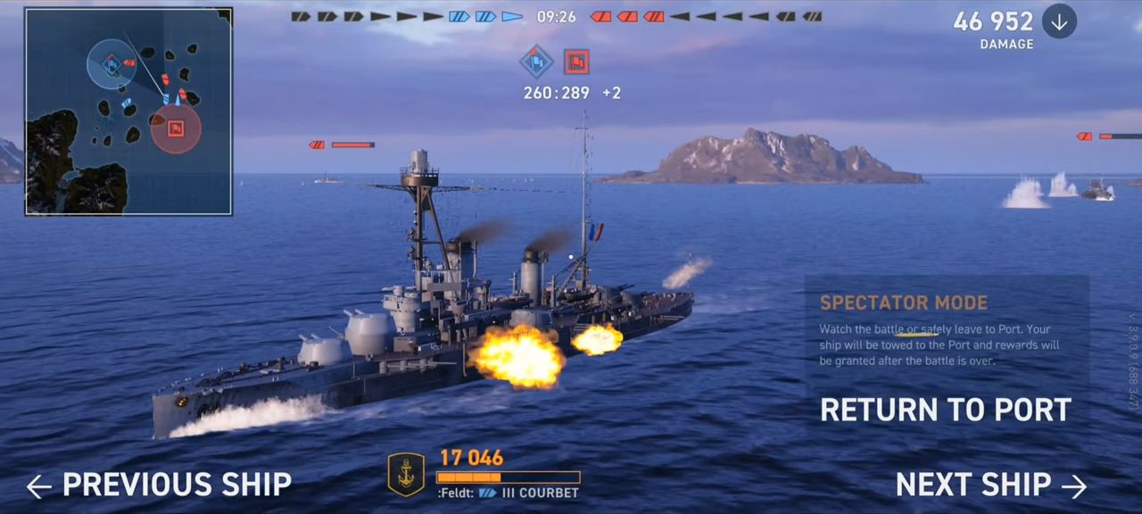 World of Warships: Legends - Android game screenshots.