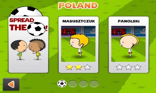 Gameplay of the World football 2014. Header world football for Android phone or tablet.