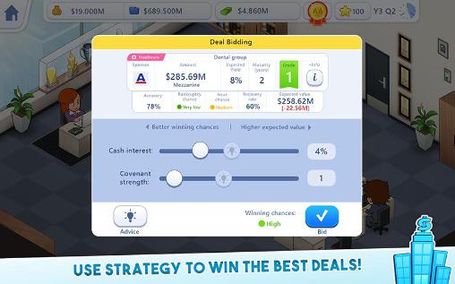Gameplay of the World of finance for Android phone or tablet.