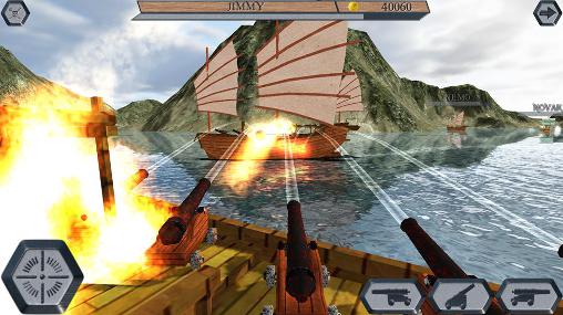 Gameplay of the World of pirate ships for Android phone or tablet.