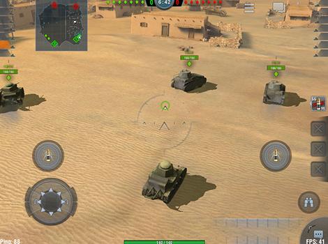 Gameplay of the World of tanks: Blitz for Android phone or tablet.