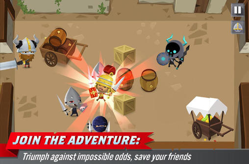 Gameplay of the World of warriors: Quest for Android phone or tablet.