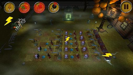 Gameplay of the Worms slingshot TD pro for Android phone or tablet.