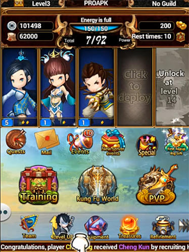 Wuxia legends: Condor heroes - Android game screenshots.