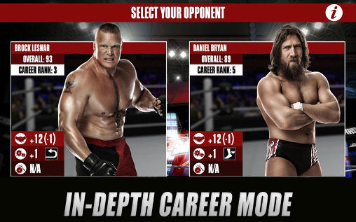 Gameplay of the WWE 2K for Android phone or tablet.