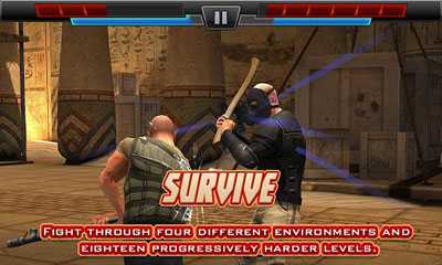 Gameplay of the WWE Presents Rockpocalypse for Android phone or tablet.