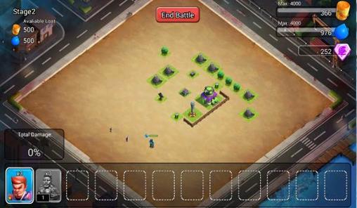Gameplay of the X-war: Clash of zombies for Android phone or tablet.