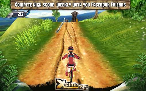 Gameplay of the Xcite mountain bike for Android phone or tablet.
