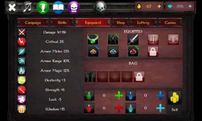 Gameplay of the XP Arena for Android phone or tablet.