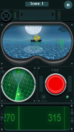 Gameplay of the You sunk: Submarine game for Android phone or tablet.