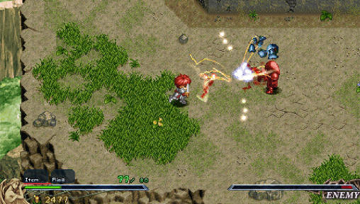Gameplay of the Ys chronicles 2 for Android phone or tablet.