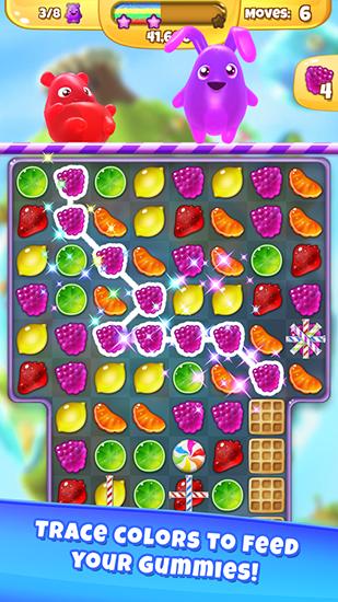 Gameplay of the Yummy gummy for Android phone or tablet.