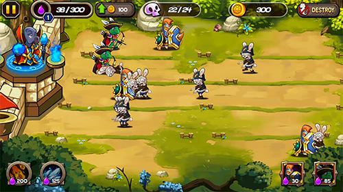 Zombie rabbits vs Sheldon - Android game screenshots.