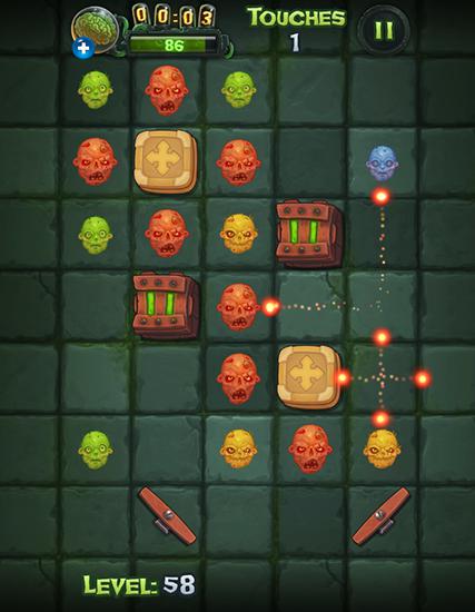 Gameplay of the Zombie blast: Head smasher for Android phone or tablet.