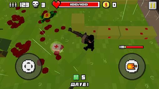 Gameplay of the Zombie breakout: Blood and chaos for Android phone or tablet.