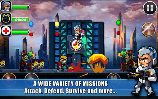 Gameplay of the Zombie busters squad for Android phone or tablet.