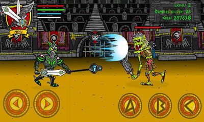 Gameplay of the Zombie coliseum for Android phone or tablet.