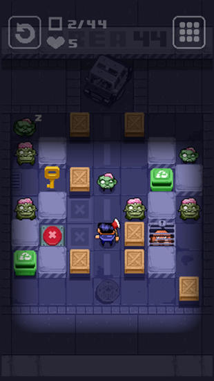 Gameplay of the Zombie maze: Puppy rescue for Android phone or tablet.