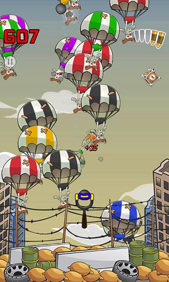 Gameplay of the Zombie parachute for Android phone or tablet.