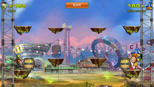 Gameplay of the Zombie park battles for Android phone or tablet.