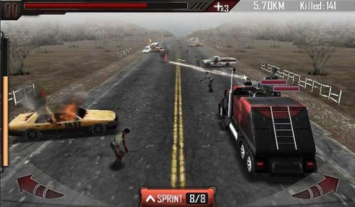 Gameplay of the Zombie roadkill 3D for Android phone or tablet.