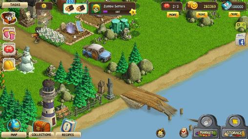 Gameplay of the Zombie settlers for Android phone or tablet.