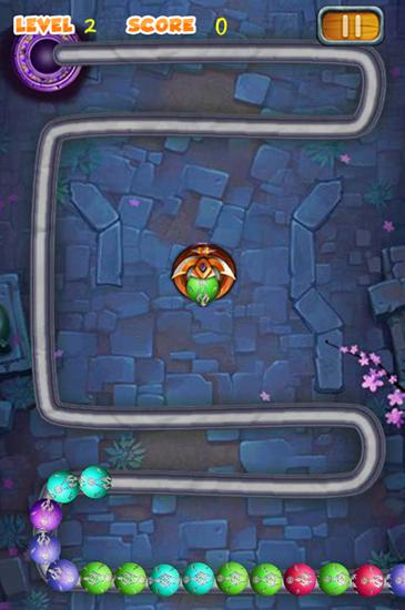 Gameplay of the Zumla: Marble play for Android phone or tablet.