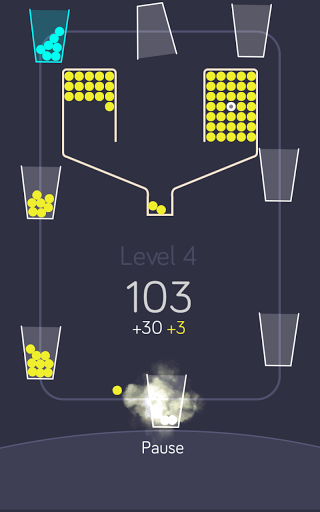 100 balls with the cups - Android game screenshots.