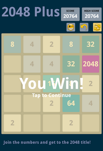2048 plus - Android game screenshots.
