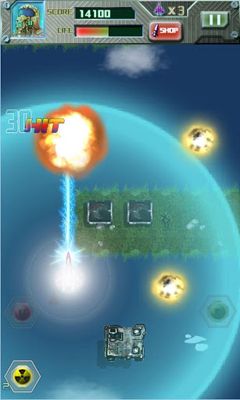 Gameplay of the Air Barrage HD for Android phone or tablet.