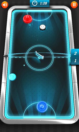 Gameplay of the Air hockey: Puck duel for Android phone or tablet.