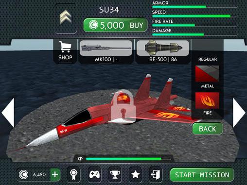 Airplane flight battle 3D - Android game screenshots.