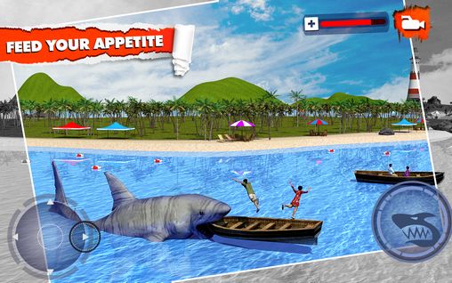 Angry shark: Simulator 3D - Android game screenshots.