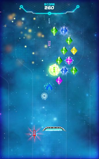 Arkanoid: Crystal space - Android game screenshots.