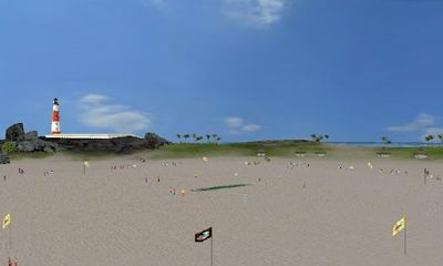 Gameplay of the Beach Cricket for Android phone or tablet.