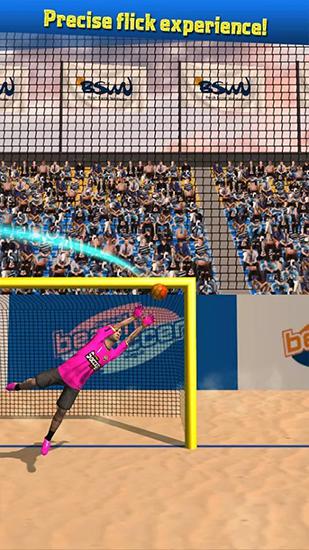 Beach soccer shootout - Android game screenshots.