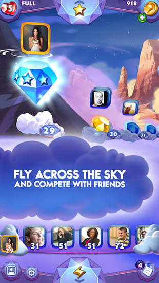 Bejeweled skies - Android game screenshots.