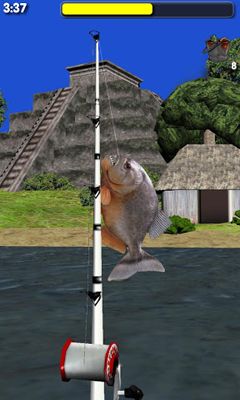 Gameplay of the Big River Fishing 3D for Android phone or tablet.