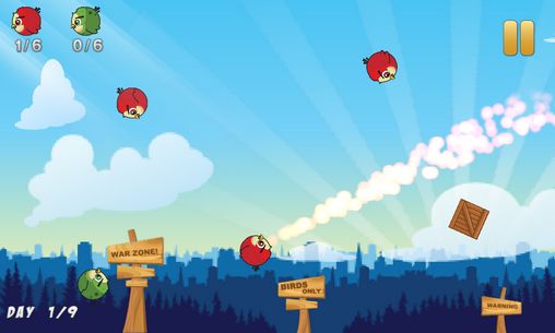 Birds war - Android game screenshots.