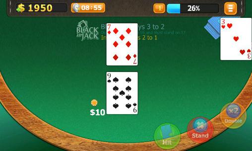 Blackjack 21: Classic poker games - Android game screenshots.