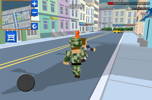 Blocky army: City rush racer - Android game screenshots.