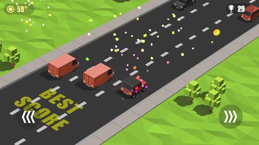 Blocky cars: Traffic rush - Android game screenshots.