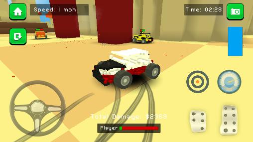 Blocky demolition derby - Android game screenshots.