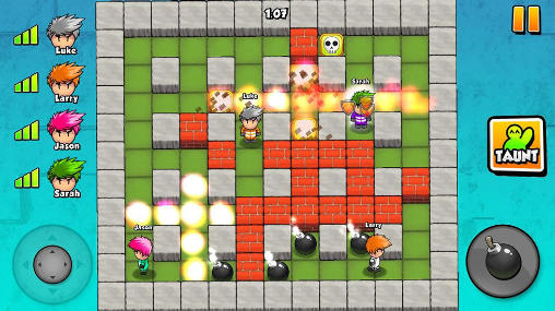 Gameplay of the Bomber friends for Android phone or tablet.