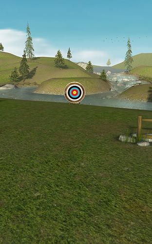 Gameplay of the Bowmaster archery: Target range for Android phone or tablet.