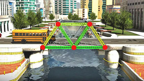 Bridge construction simulator - Android game screenshots.