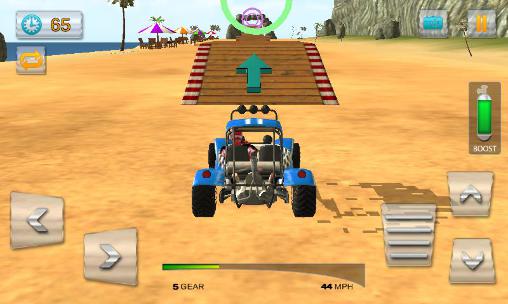 Buggy stunts 3D: Beach mania - Android game screenshots.